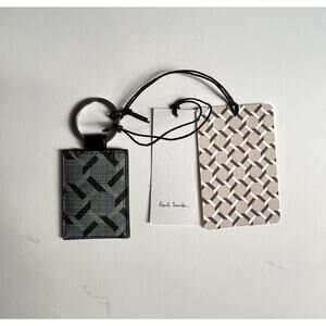 Paul Smith Leather Key Chain Fob Belvoir Castle Tiles New Made In Italy